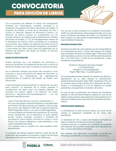Emiten convocatoria para publicar libros impresos y digitales de investigadores poblanos
