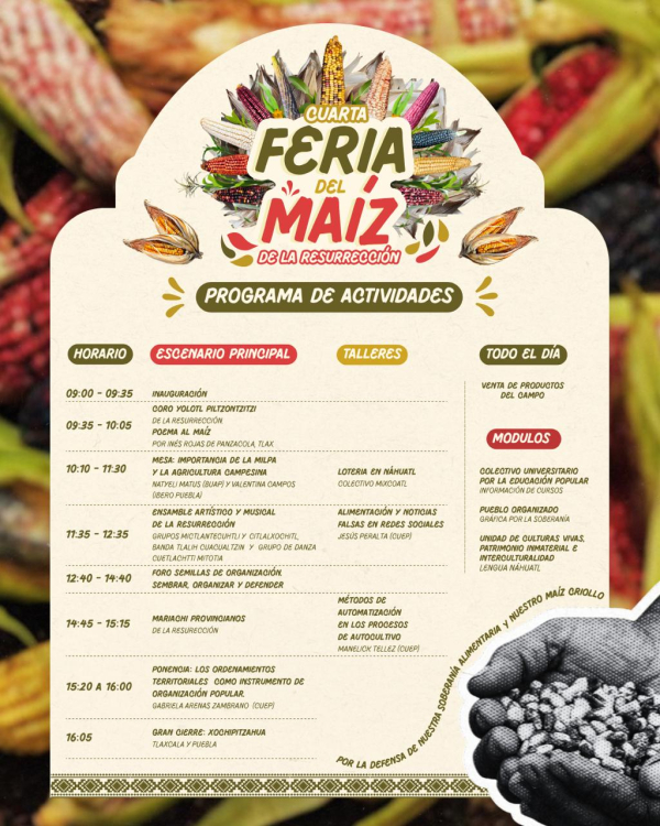 La Resurrecci&oacute;n, sede de la cuarta edici&oacute;n de la Feria del Ma&iacute;z: Gobierno de la Ciudad
