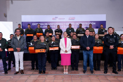 Dignifica Lupita Cuautle a la Guardia Ciudadana de San Andr&eacute;s Cholula