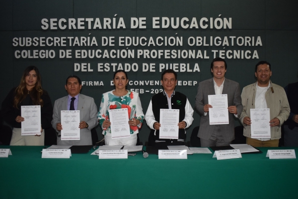 Firman convenio de colaboración IEDEP y Conalep Puebla para fortalecer la formación docente
