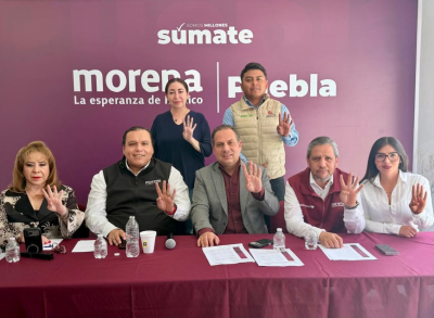 Morena Puebla respalda estrategia de seguridad y proyecto de movilidad; critica postura del PAN