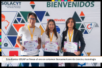 Oro para estudiantes de la UDLAP en certamen iberoamericano de ciencia y tecnolog&iacute;a