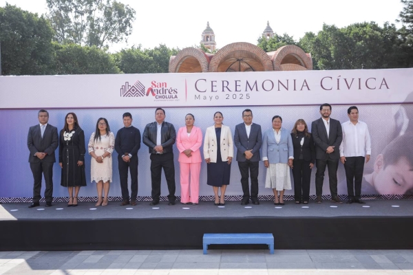 Resalta San Andrés Cholula ceremonia cívica con valores patrios y respeto a la diversidad