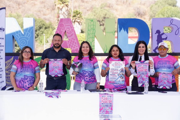 Presentan playera y medalla del Medio Marat&oacute;n San Andr&eacute;s Cholula, Equinoccio 2026