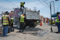 Gobierno de la Ciudad fortalece infraestructura vial con campa&ntilde;a de bacheo en San Jos&eacute; Mayorazgo