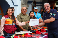 Tonantzin Fern&aacute;ndez dignifica y reconoce la labor del cuerpo de Bomberos de San Pedro Cholula