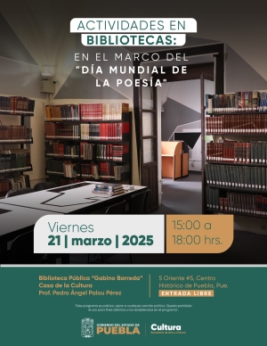 Alistan taller, conversatorio y recital por Día Mundial de la Poesía
