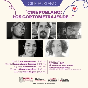 Cineastas poblanos presentan cortometrajes en la Cinemateca “Luis Buñuel”