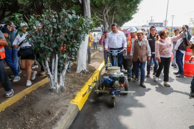 Comunicado 436/2025 Domingo 11 de mayo de 2025  Faena Comunitaria, el don de servir al pueblo con un gobierno humano  -El Gobernador de Puebla, Alejandro Armenta encabezó la Faena Comunitaria número 17, en el Andador del Boulevard de San Felipe Hueyo