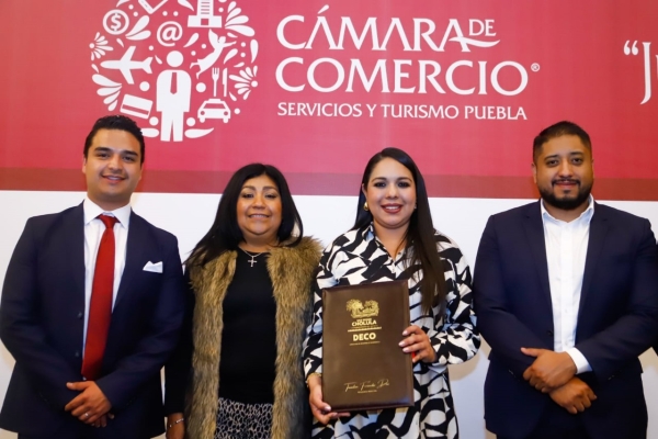 Firma Gobierno de Cholula convenio de colaboración con la Cámara de Comercio