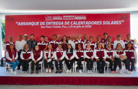 A trav&eacute;s de calentadores solares, lleva Tonantzin Fern&aacute;ndez bienestar a m&aacute;s de 10 mil cholultecas